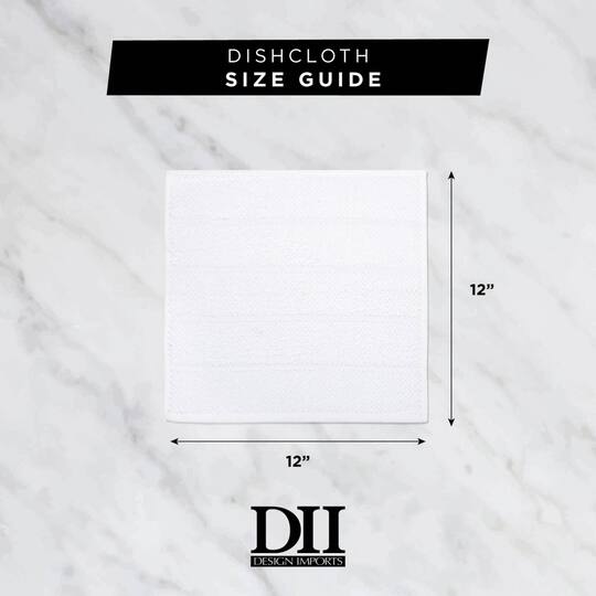 DII® Solid Windowpane Terry Dishcloth Set
